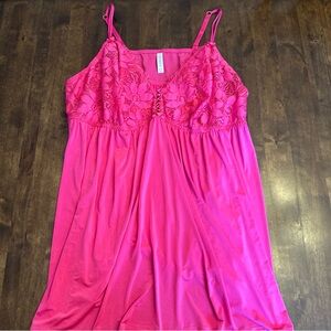 Cacique Lingerie 34/36 Nightie Babydoll Gown Lace Sexy Romantic Stretch 💕
